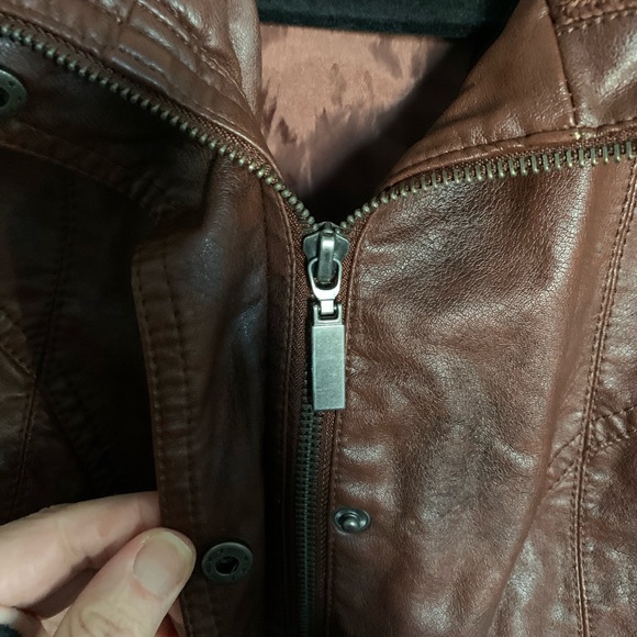 WOMENS MEDIUM VINTAGE BERNARDO LEATHER JACKET COAT - Picture 9 of 11